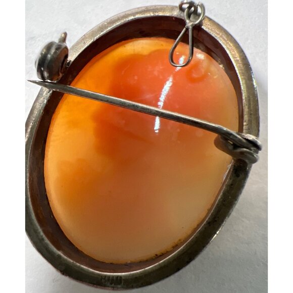 Ruolds Creations Shell Cameo Brooch Pin Pendant 12K Gold Filled Vintage Jewelry - Picture 4 of 10
